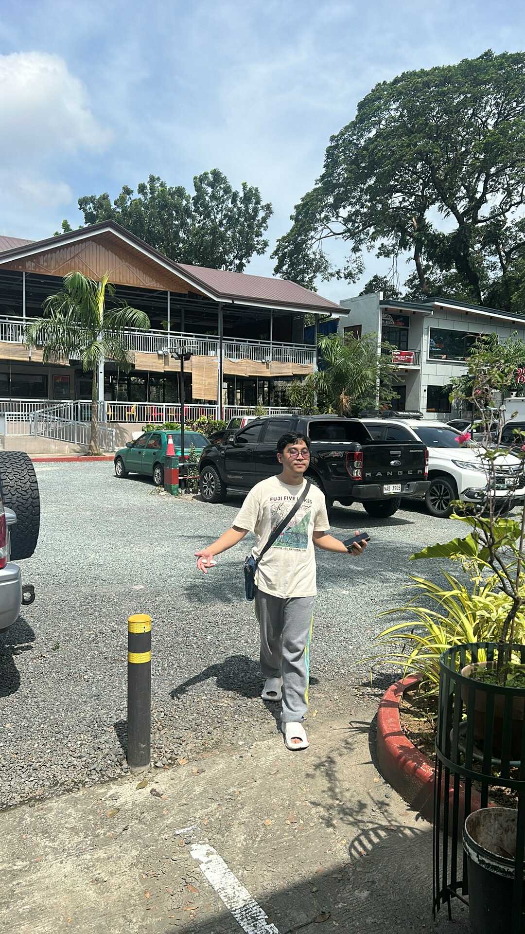 Dean Domingo at the end of the field test